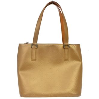 Louis Vuitton Mat Stockton Monogram Vernis Gold Patent_Leather Handbag (Pre-Owned)