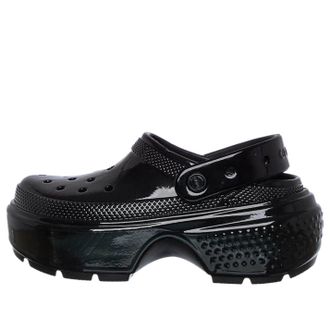 Crocs (WMNS) Crocs Stomp High Shine Clog Black 209568-001