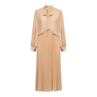 Silvian Heach Pleated Chemisier Dress - Dames - Shirt Kleedjes - Roze - XL - Polyester - Kleedjes