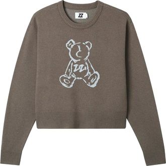 Izzue Maglione con dettaglio Teddy - Marrone