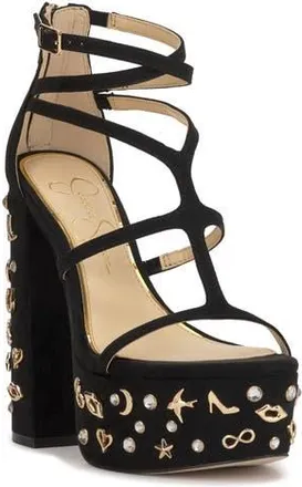 Jessica Simpson Aamina 2 Strappy Platform Sandal in Black 01 at Nordstrom Rack, Size 8.5