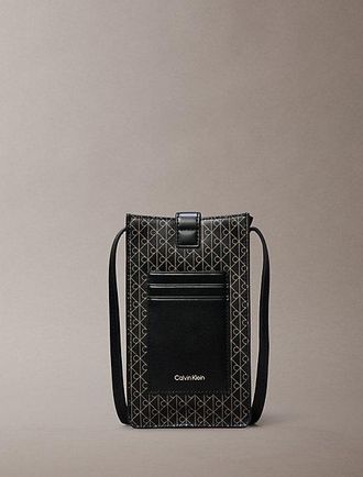 Calvin Klein Allover Emblem Logo Phone Crossbody Bag