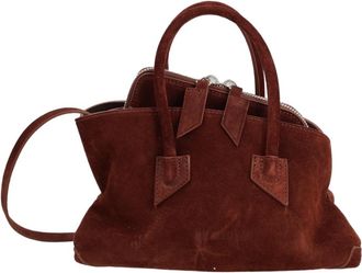 The Attico Brown Suede Shoulder Bag