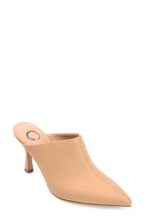 Journee Collection Shiyza Faux Leather Mule Pump in Tan at Nordstrom Rack, Size 12