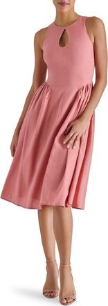 Steve Madden Everleigh Sleeveless Fit & Flare Dress in Dusty Brick at Nordstrom, Size 10