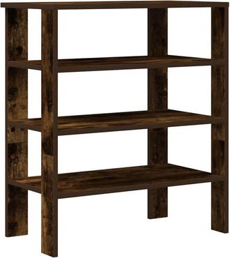 vidaXL Vidaxl - Zapatero Madera Contrachapada Roble Ahumado 61x32x70 Cm