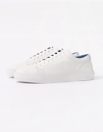Oliver Sweeney Mens Oliver Sweeney Hayle Antiqued Calf Leather Mens Trainers - White - Size: 11