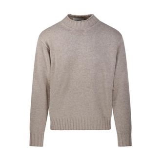 Dunst Chunky Roll Neck Trui - Heren - Truien - Beige - Maat: L Wol