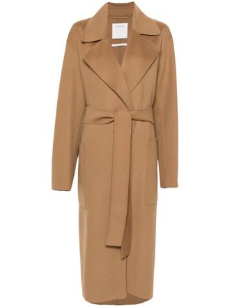 Sportmax Veleno belted wool coat - Brown