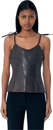 Our Legacy String Tank - Dames - Tops zonder mouwen - Bruin - XS - Leer - Tops