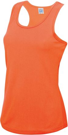 Just Cool Just Cool Girlie Fit Sports Ladies Vest / Tank Top (XS) (Electric Orange)