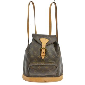 Louis Vuitton Montsouris Backpack Monogram Canvas Brown Canvas Backpack Bag (Pre-Owned)