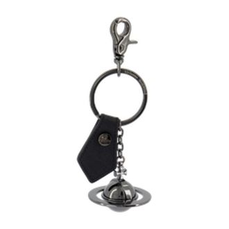 Vivienne Westwood Saffiano Leather Orb Key Case - Black