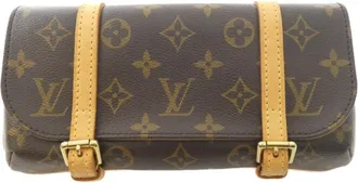 Louis Vuitton Marron Coated Canvas Fanny Pack Pochette (Pre-Owned)