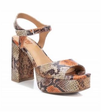 Xti Womens Snakeskin Sandals In Taupe