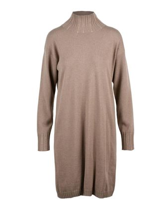 Fabiana Filippi Beige Virgin Wool-Blend Knit Dress