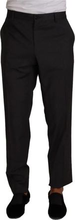 Dolce & Gabbana Grijze Wol Formele Tuxedo Broek - Heren - Straight fit broeken - Grijs - 4XL - Wol - Broeken