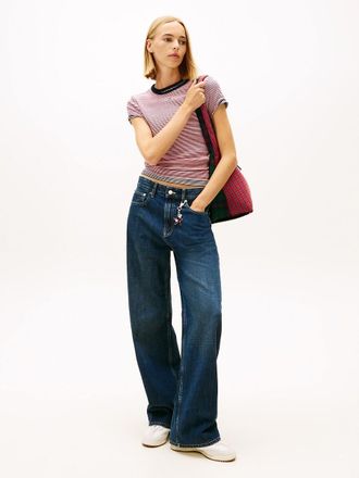 Tommy Jeans Gestreept T-shirt met ronde hals en korte mouwen