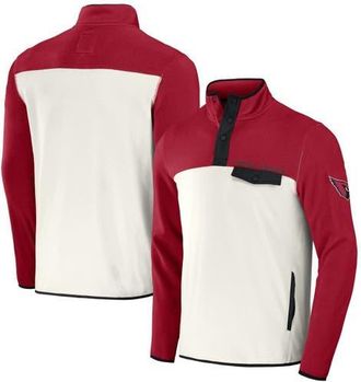 NFL Mens NFL x Darius Rucker Collection by Fanatics Cardinal/Cream Arizona Cardinals Micro Fleece Quarter-Snap Jacket at Nordstrom, Size Xxx-Large