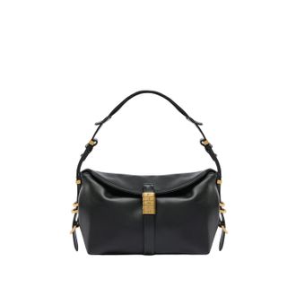 Pinko Black Leather Top Handle Bag
