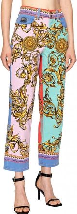 Versace Jeans Couture Dames, Broeken, Veelkleurig, Maat: W26 Denim