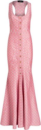 Etro patterned-jacquard cotton gown - women - Cotton - 40 - Pink