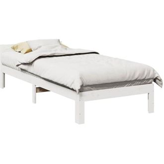 vidaXL Giroletto senza Materasso Bianco 80x200 cm Legno Massello Pino - Vidaxl