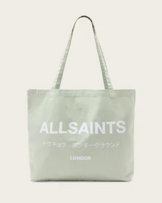 AllSaints Underground Logo Printed Tote Bag