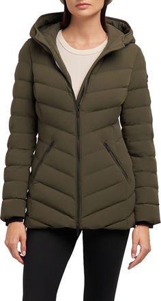 Moose Knuckles Rockcliff 5 Water Repellent Hooded 800 Fill Power Down Puffer Jacket in Dark Olive at Nordstrom, Size X-Large