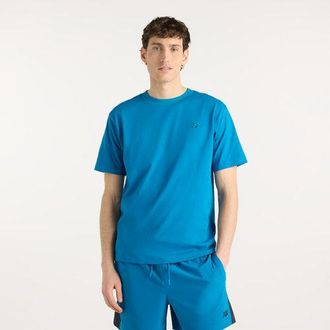 New Balance Uomo Athletics Cotton T-Shirt in Blu, Cotone, Taglia XL