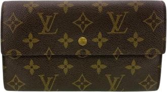 Louis Vuitton Pre-owned Porte Tr&eacute;sor International Portemonnee (Tri-fold) - Dames - Vintage Accessoires - Bruin - ONE Size - Leer - Vintage