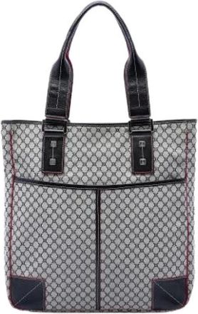 Celine Pre-owned Canvas Tote Bag - Dames - Vintage Shopper - Grijs - ONE Size - Leer - Vintage