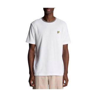 Lyle & Scott T-Shirts, male, White, Size: L Classic Crew Neck Cotton T-Shirt
