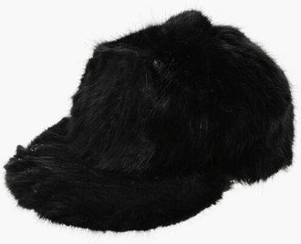 Dsquared2 Faux Fur Cap with Monogram Embellished with Beads size Unica