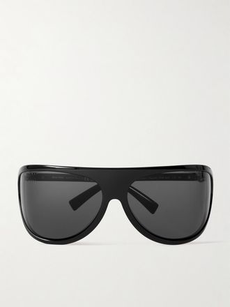 Miu Miu Eyewear Occhiali Da Sole Oversize In Acetato Con Montatura D-frame - Nero