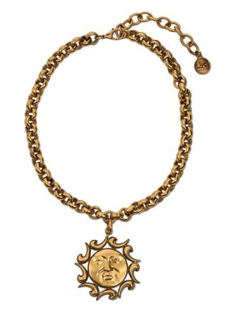 Etro Sun and Rays necklace - women - Brass - One Size - Gold