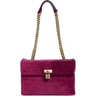 Kurt Geiger Velvet Brixton Shoulder Bag in Medium Red at Nordstrom Rack