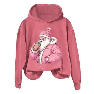 Generic Warehouse Deals Clearance Tunic Sweatshirt for Women Womens Fashionable Round Neck Casual Santa Print Long Sleeve Top Sweatshirt Plus Size My Orders U