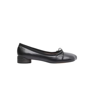 Maison Margiela Schoenen, Dames, Zwart, 37 EU, Leer, Anatomische ballerinas met cilindrische hak