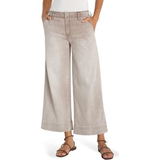 Liverpool L.A. Crop Wide Leg Jeans in Antique Khaki at Nordstrom, Size 12P