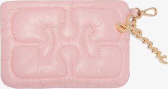 Ganni Pink Quilted Re-Tech Pouch