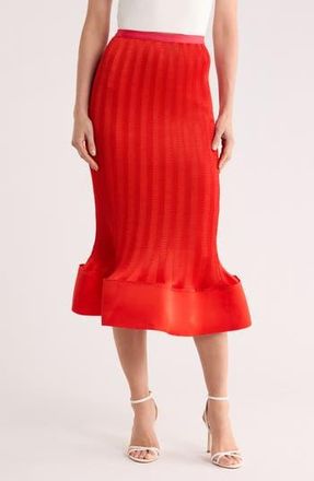 SIMKHAI Hollis Midi Skirt in Fiery Red at Nordstrom Rack, Size 10