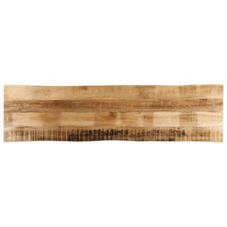 Berkfield Home Table Top Live Edge 180x40x2.5 cm Solid Wood Rough Mango in Brown