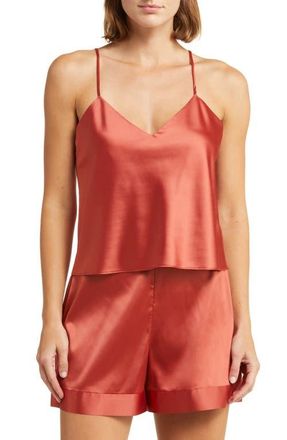 Natori Glamour Satin Short Pajamas in Rich Spice at Nordstrom, Size X-Large
