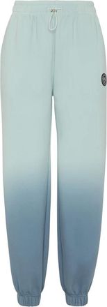 Plein Sport Broeken, Dames, Blauw, XL, Katoen, Oversize Joggingbroek Degrade