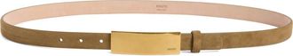 Khaite Berlin Leather Belt in Mud at Nordstrom, Size 100