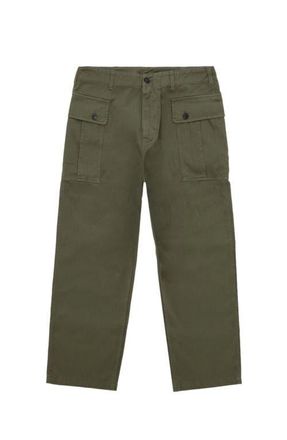 Fortela Olive Herringbone Cargo Trousers in Green at Nordstrom, Size 32 X 29 Eu