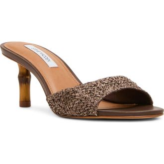 Steve Madden Kahlea Raffia Sandal in Brown Raffia at Nordstrom, Size 5.5