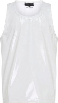 Comme Des Gar&ccedil;ons Camiseta sin mangas con efecto charol - Tops - Hombre - Blanco - L