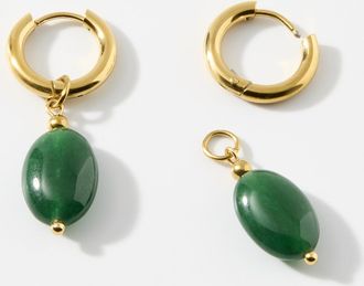 Simons Womens Natural gemstone earrings